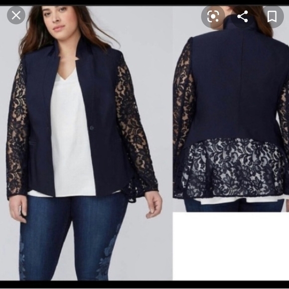 Lane Bryant navy blazer - Picture 1 of 4